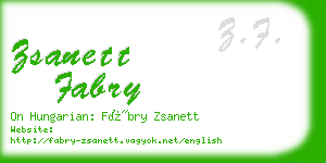 zsanett fabry business card